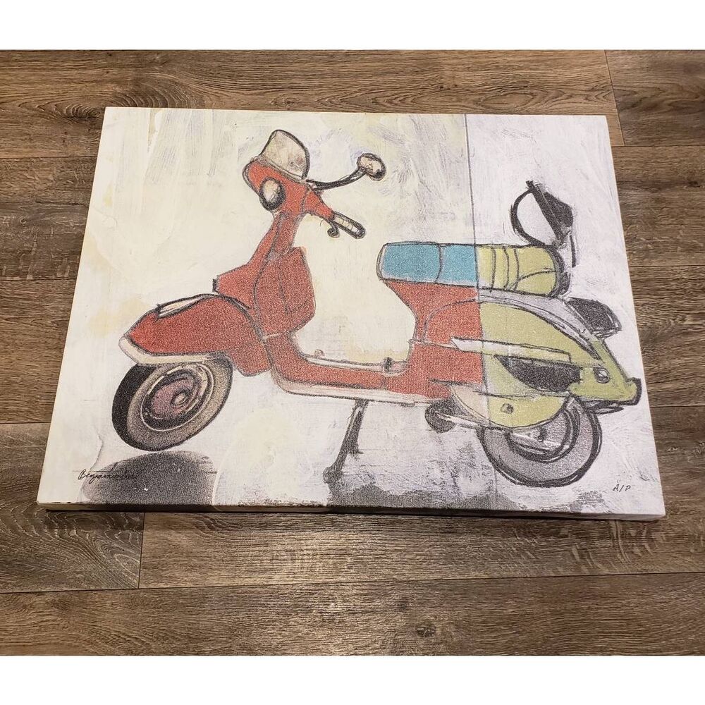 Scooter III by Benjamin Deal Canvas Painting Authentic, NEW
